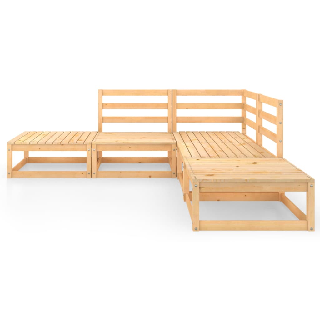 vidaXL 5-delige Loungeset massief grenenhout