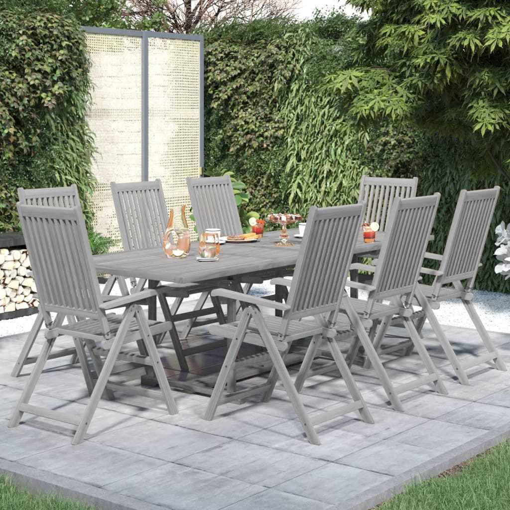 vidaXL 7-delige Tuinset massief acaciahout