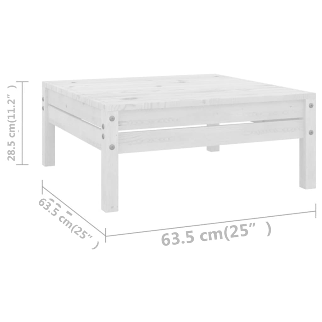vidaXL 8-piece lounge set solid pinewood white
