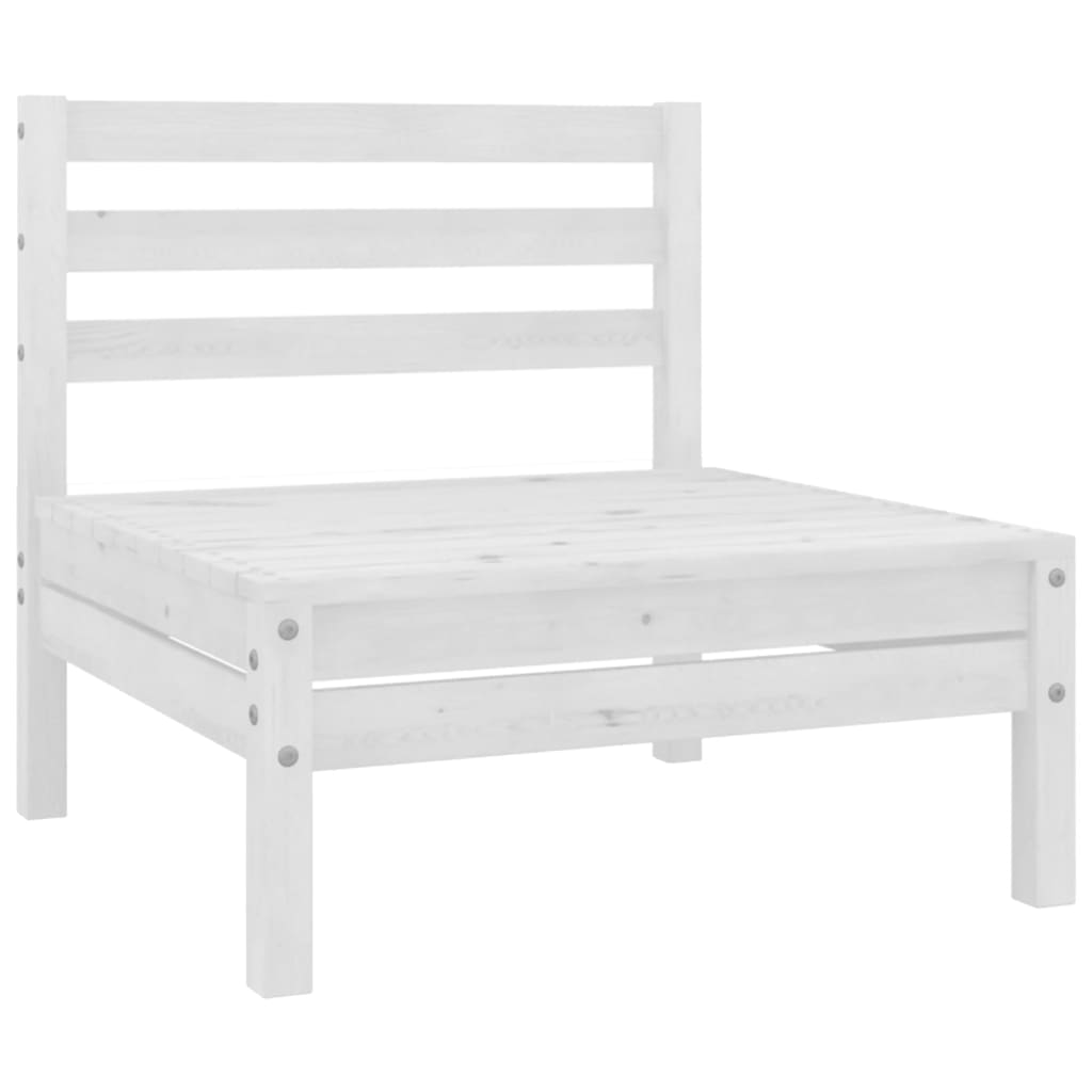 vidaXL 8-piece lounge set solid pinewood white
