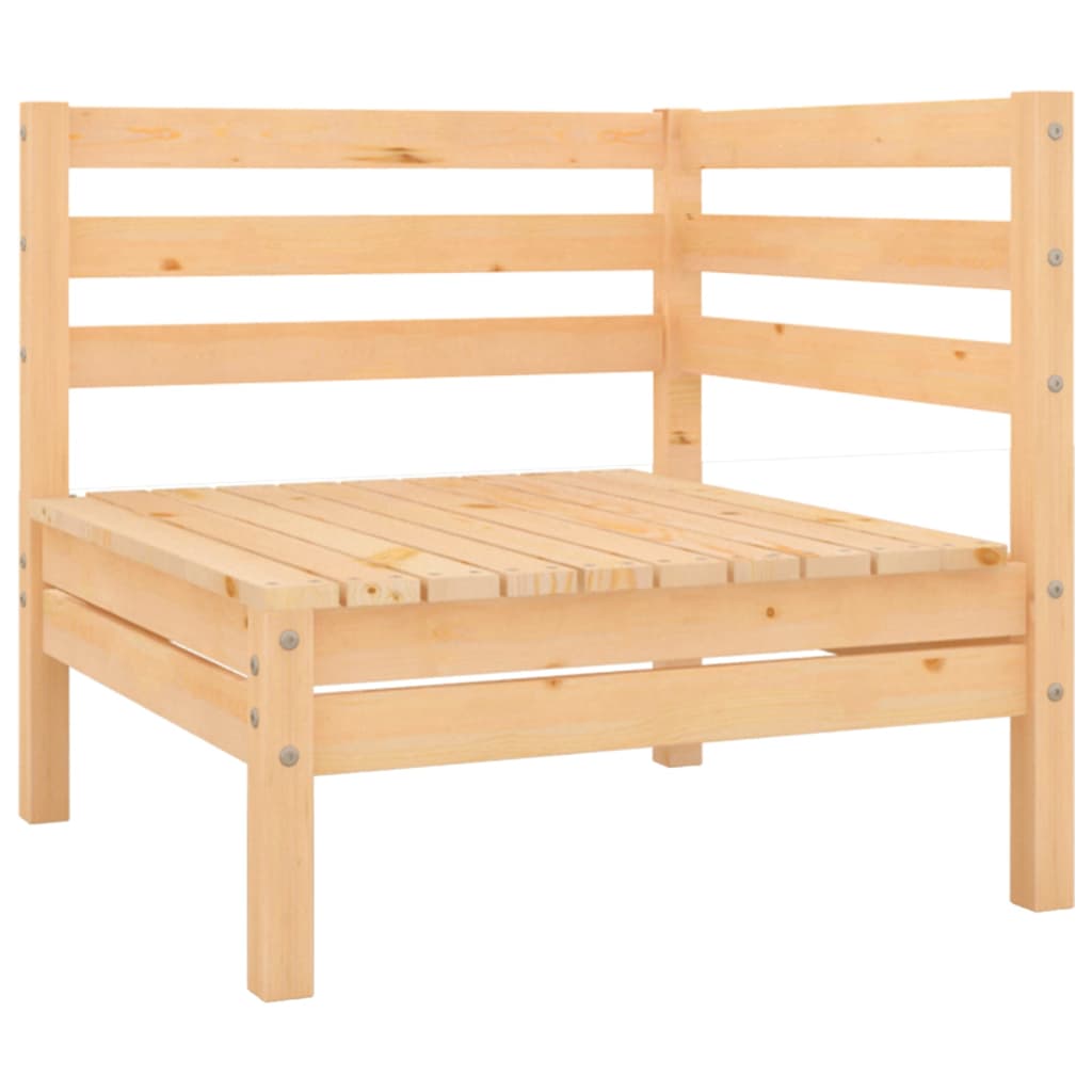 vidaXL 5-Piece Lounge Set Solid Pine Wood Black