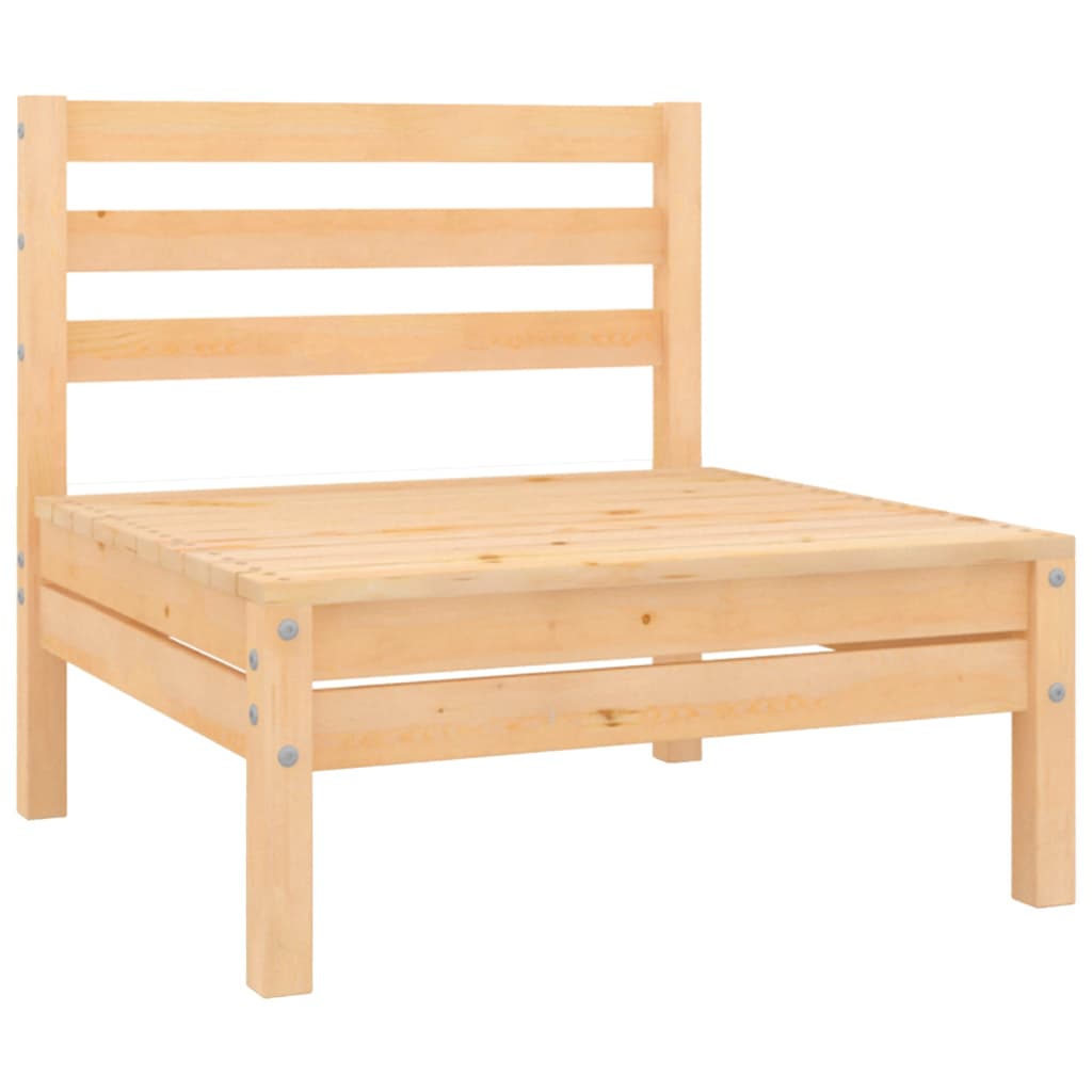 vidaXL 5-Piece Lounge Set Solid Pine Wood Black