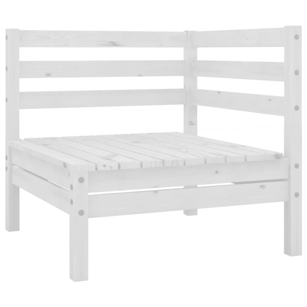 vidaXL 4-delige Loungeset massief grenenhout wit