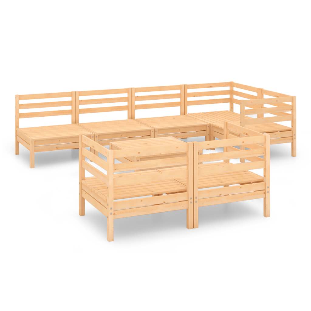 vidaXL 8-delige Loungeset massief grenenhout