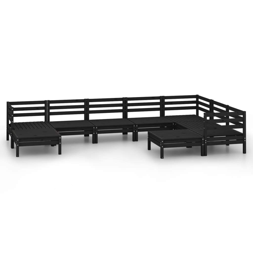 vidaXL 9-delige Loungeset massief grenenhout honingbruin