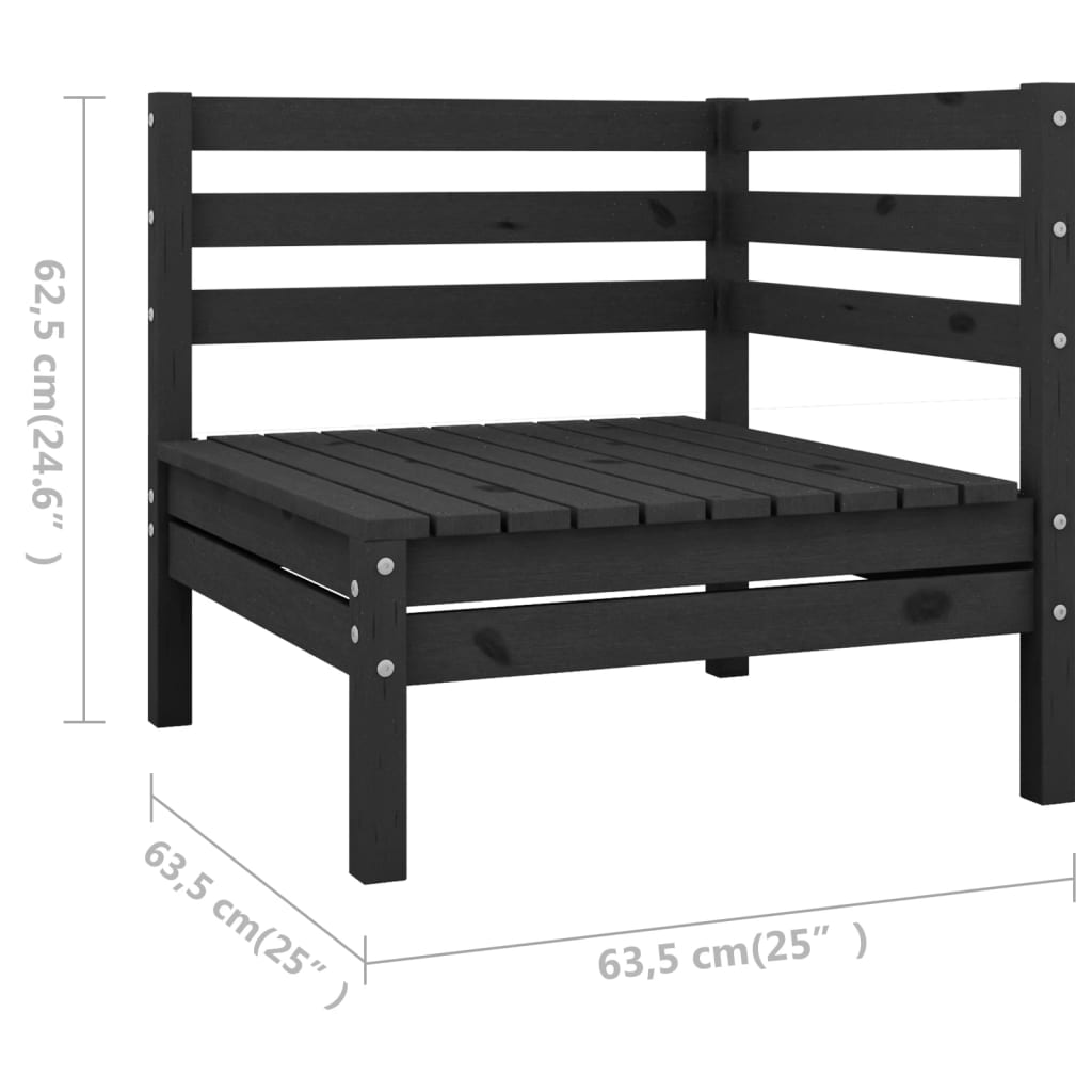 vidaXL 9-delige Loungeset massief grenenhout honingbruin