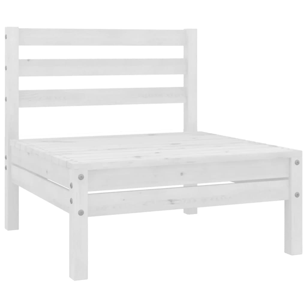 vidaXL 10-piece lounge set solid pinewood white