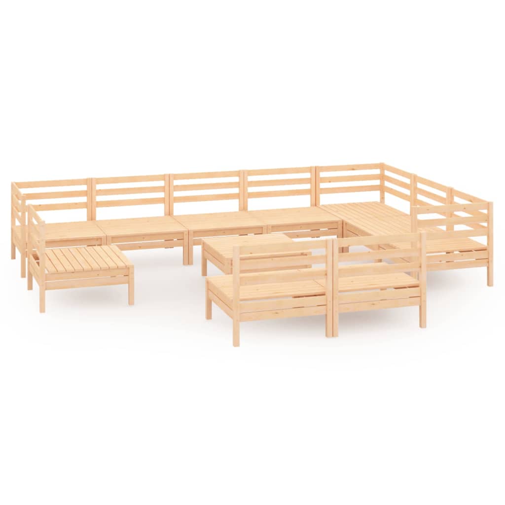 vidaXL 11-delige Loungeset massief grenenhout