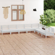 vidaXL 8-piece lounge set solid pinewood white