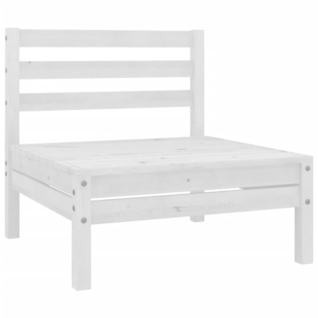 vidaXL 9-delige Loungeset massief grenenhout wit