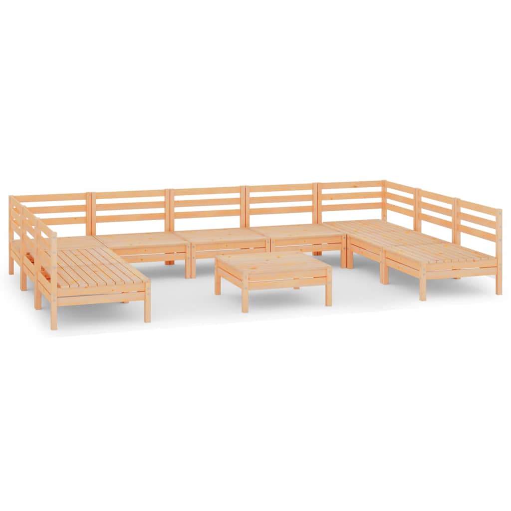 vidaXL 10-delige Loungeset massief grenenhout