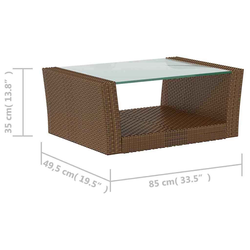 vidaXL 16-delige Loungeset met kussens poly rattan zwart