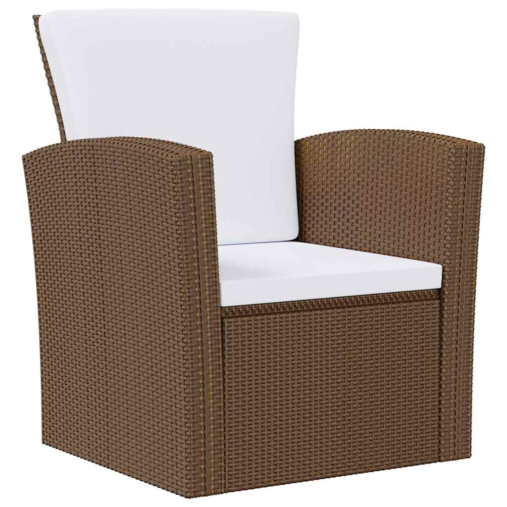 vidaXL 16-delige Loungeset met kussens poly rattan zwart