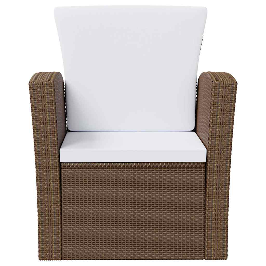vidaXL 16-delige Loungeset met kussens poly rattan zwart