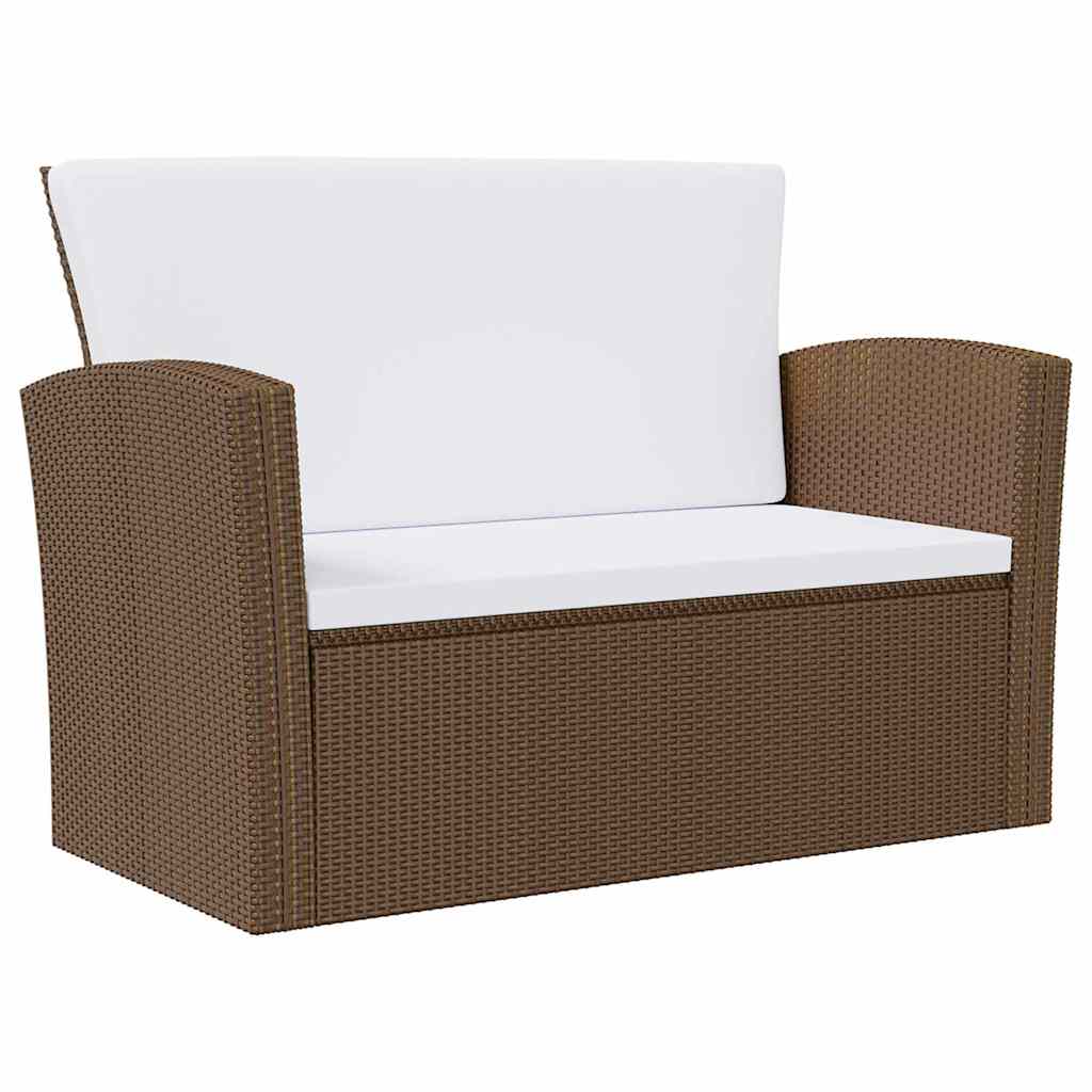 vidaXL 16-delige Loungeset met kussens poly rattan zwart