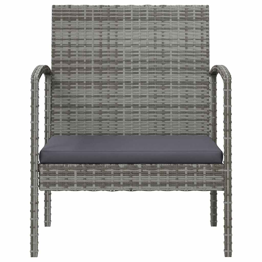 vidaXL 8-delige Loungeset met kussens poly rattan zwart