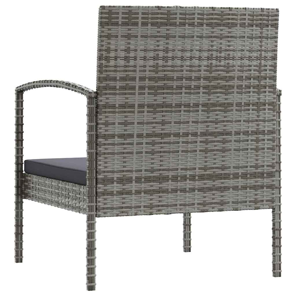 vidaXL 8-delige Loungeset met kussens poly rattan zwart