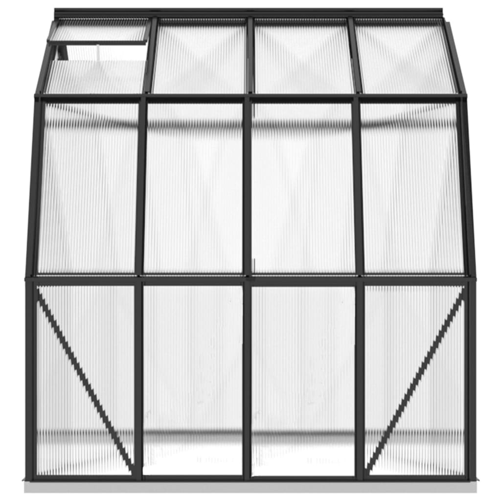 vidaXL Broeikas met basisframe 3,3 m² aluminium antracietkleurig