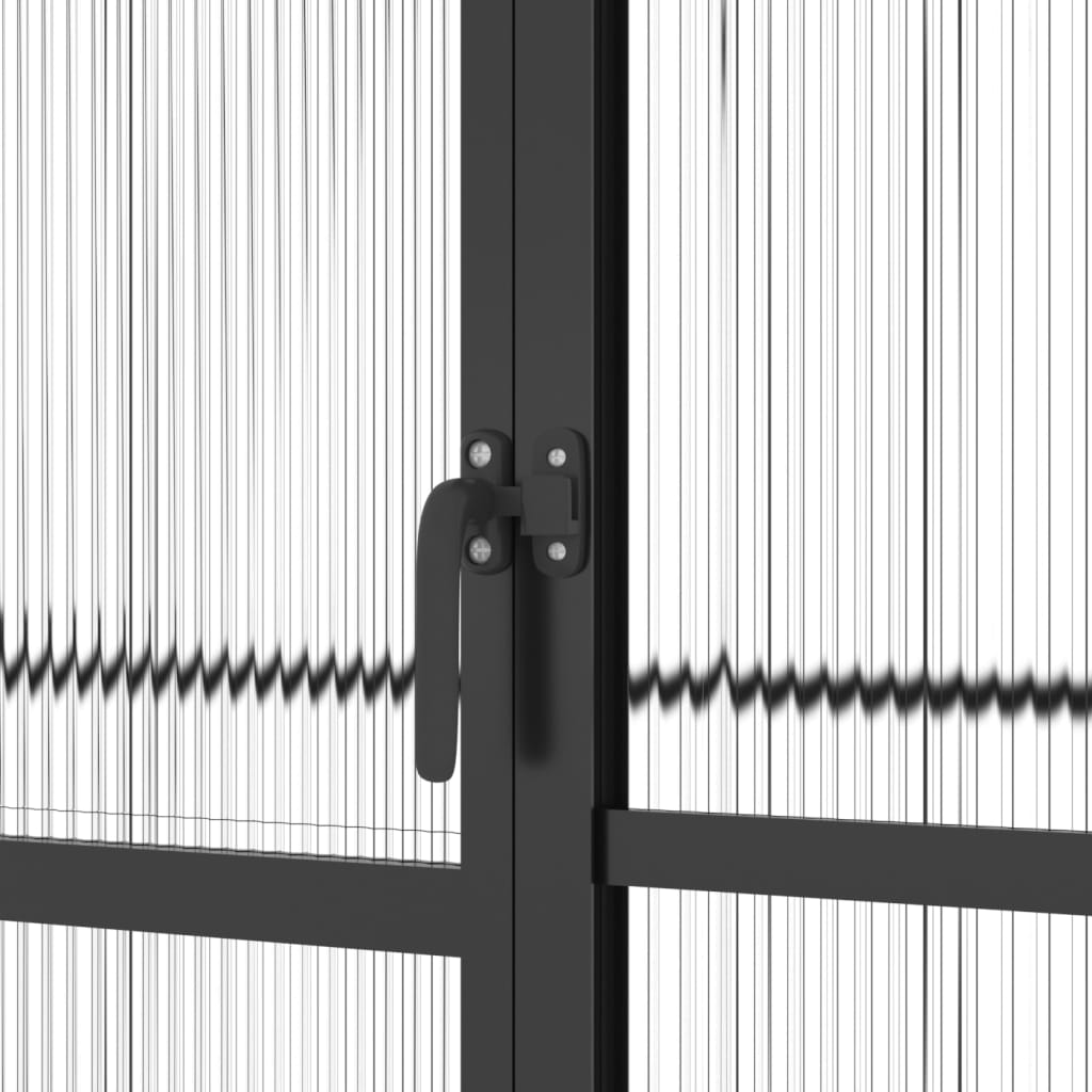vidaXL Broeikas met basisframe 3,3 m² aluminium antracietkleurig