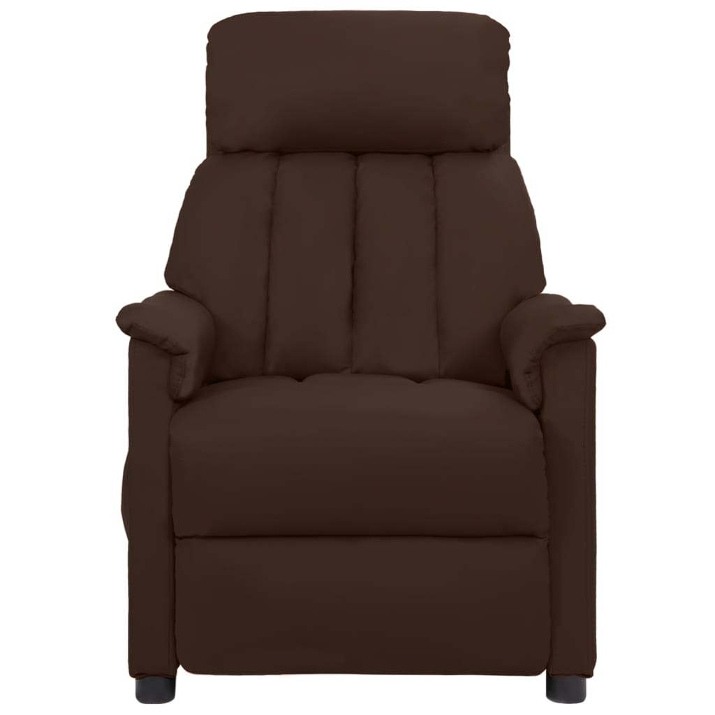 vidaXL Fauteuil verstelbaar elektrisch kunstleer bruin
