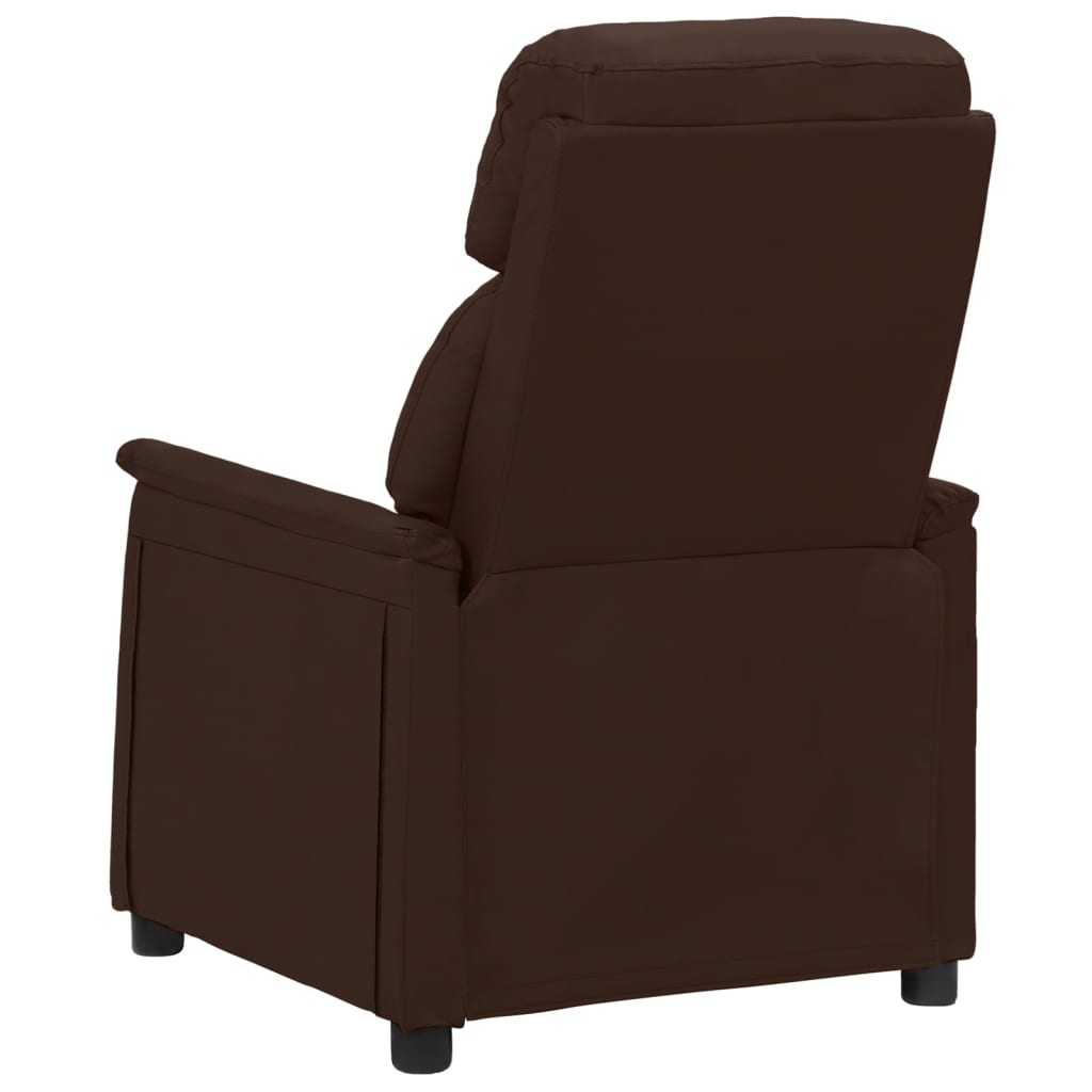 vidaXL Fauteuil verstelbaar elektrisch kunstleer bruin