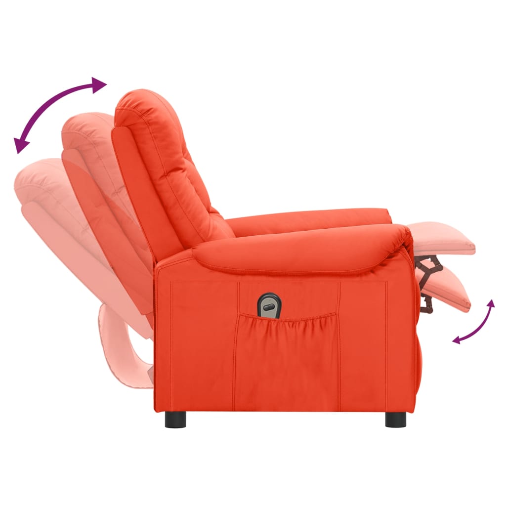 vidaXL Fauteuil verstelbaar elektrisch kunstleer rood