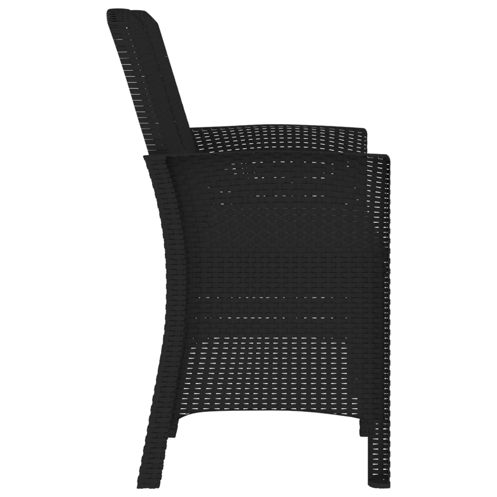 vidaXL Tuinbank 2-zits met kussens PP-rattan bruin
