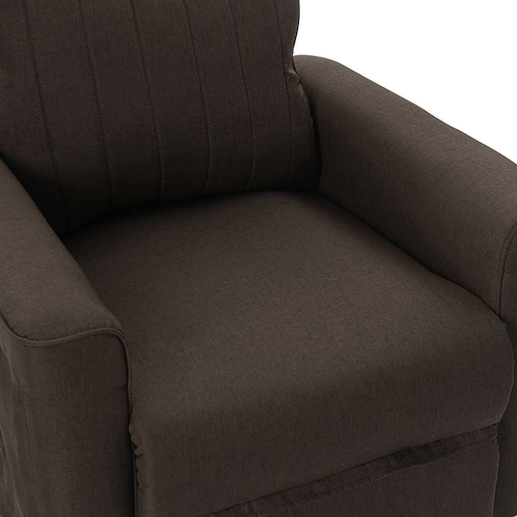 vidaXL Massagestoel elektrisch verstelbaar stof donkerbruin