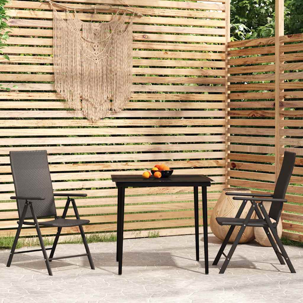 vidaXL 5-delige Tuinset zwart