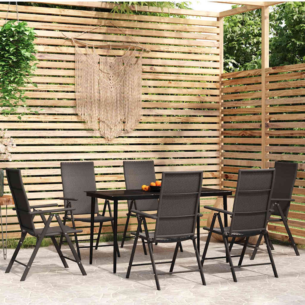 vidaXL 5-delige Tuinset zwart