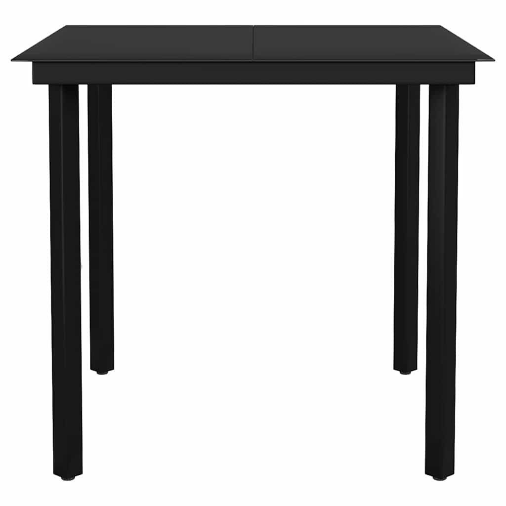 vidaXL 5-delige Tuinset katoenen touw en staal zwart
