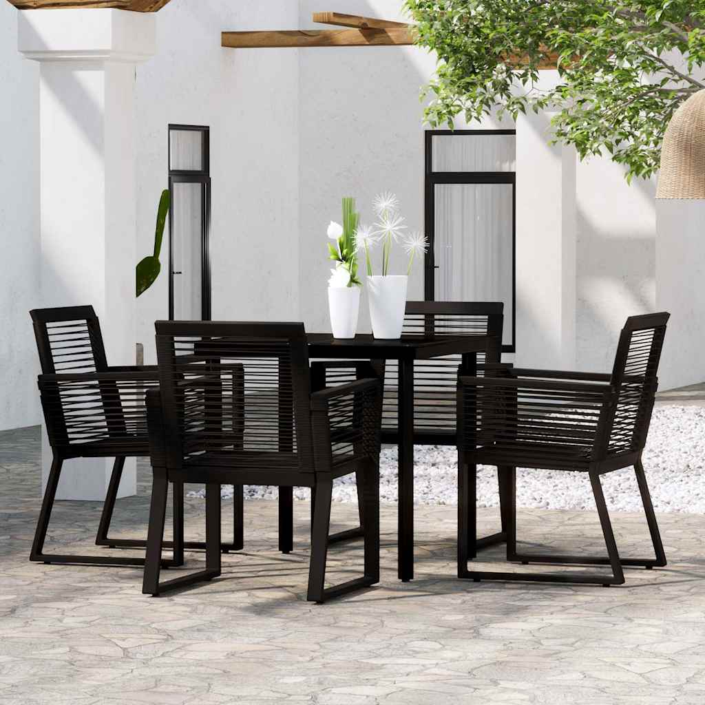 vidaXL 9-delige Tuinset zwart