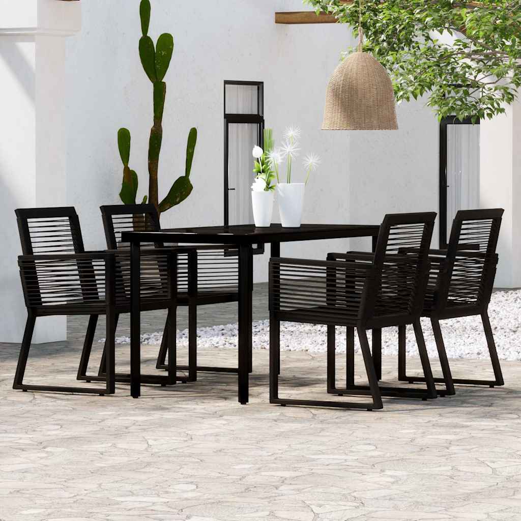 vidaXL 9-delige Tuinset zwart