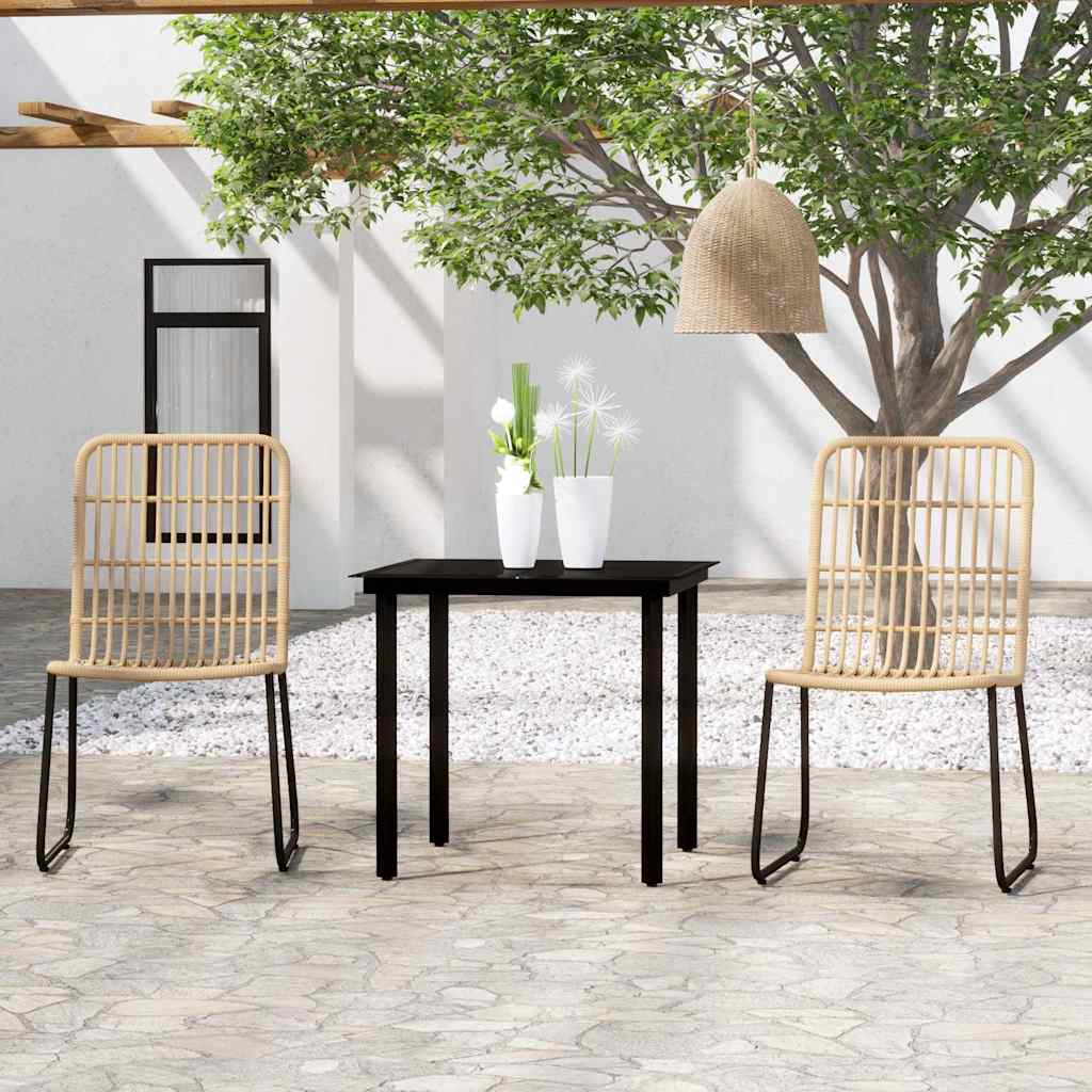 vidaXL 5-delige Tuinset zwart