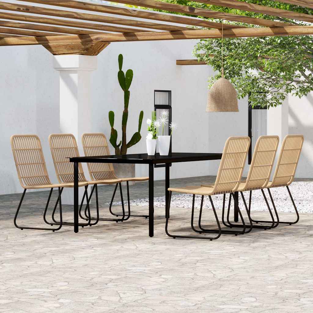 vidaXL 5-delige Tuinset zwart
