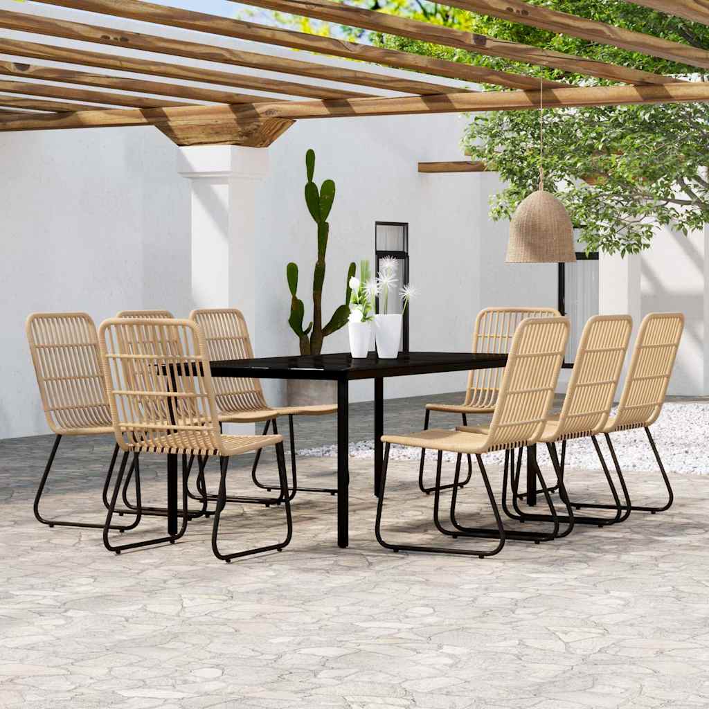 vidaXL 5-delige Tuinset zwart