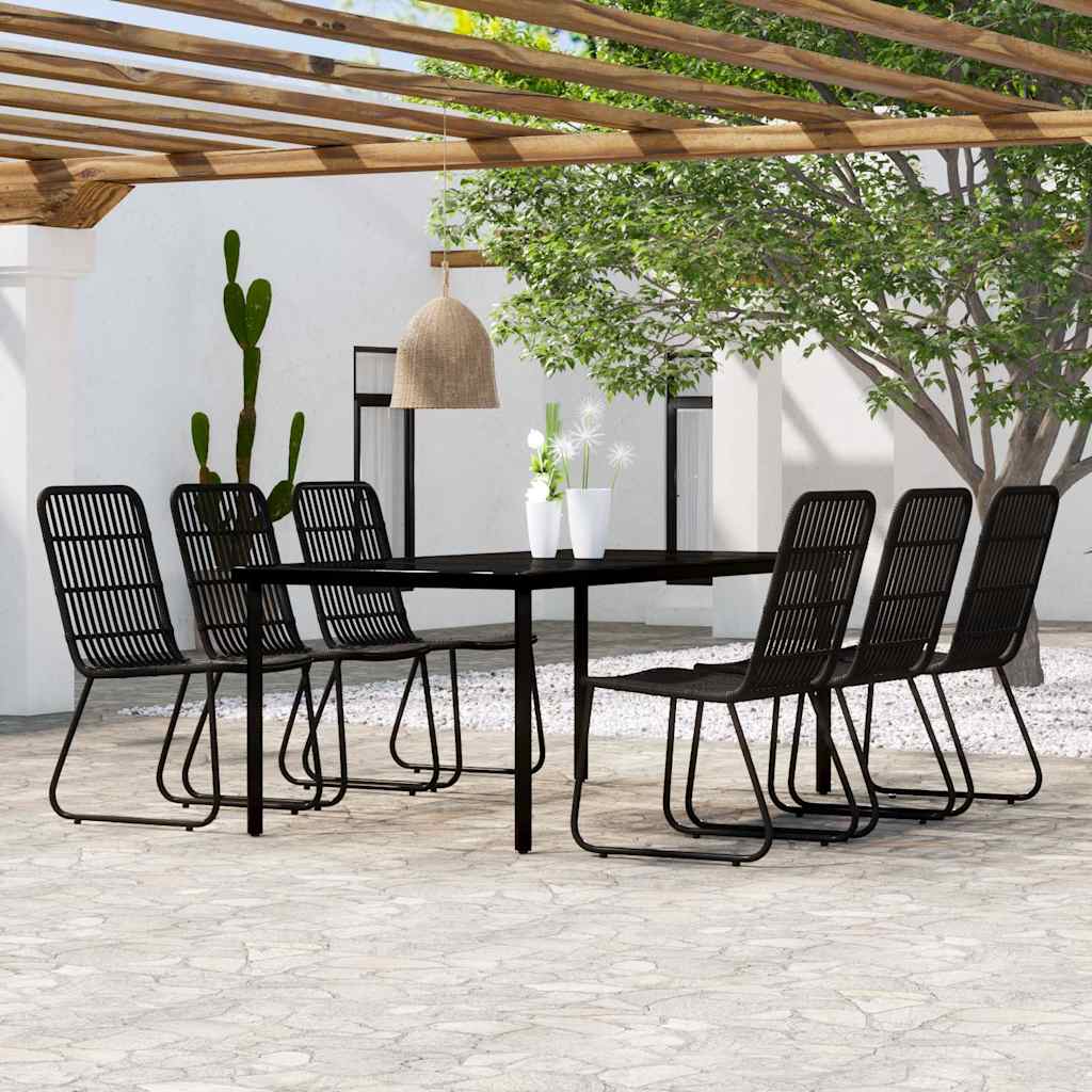 vidaXL 5-delige Tuinset zwart