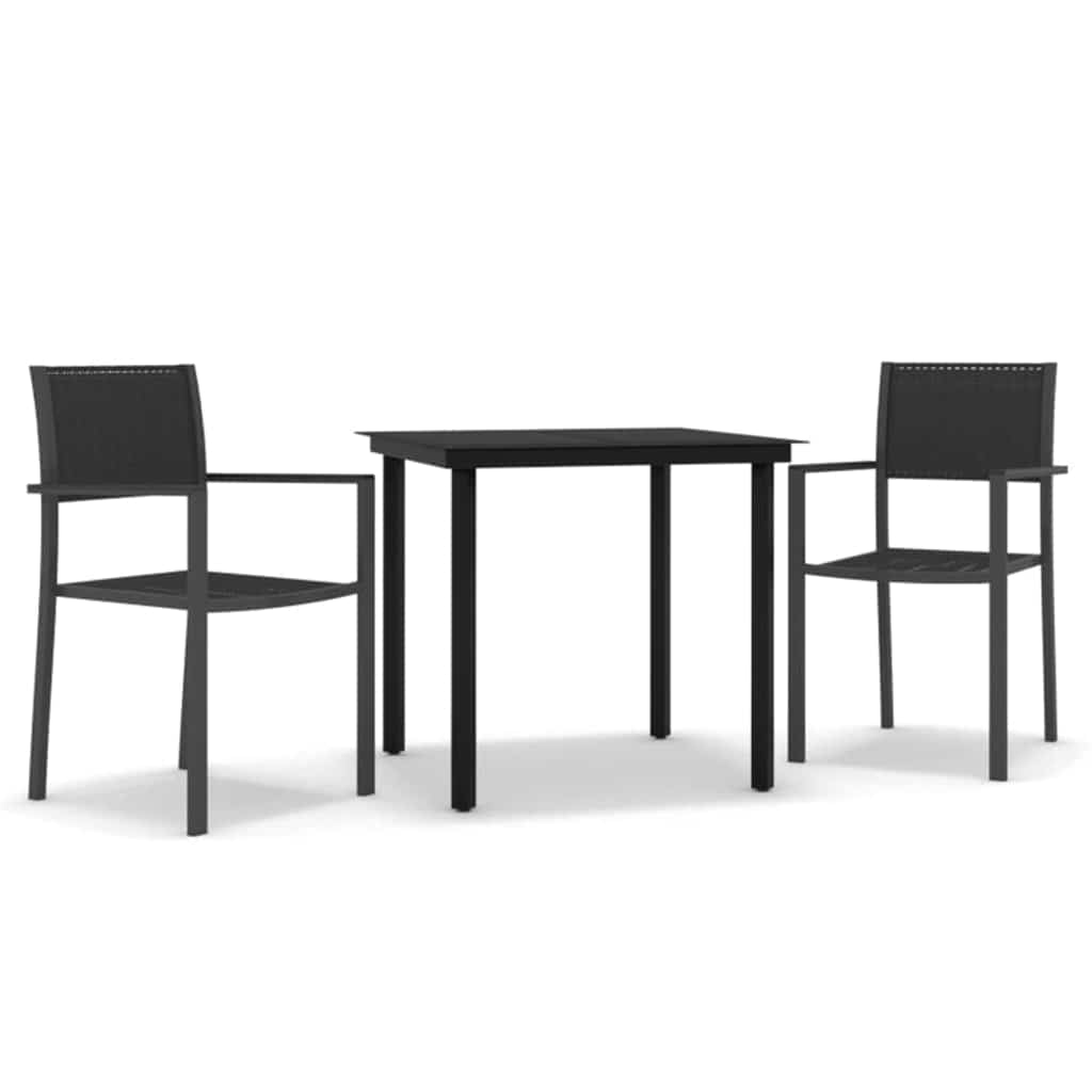 vidaXL 5-delige Tuinset zwart