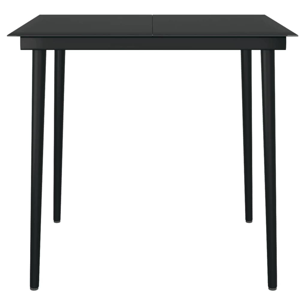 vidaXL 7-delige Tuinset zwart en wit