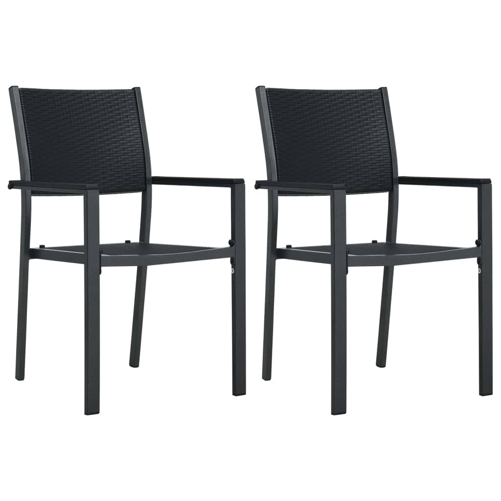 vidaXL 7-delige Tuinset zwart en wit