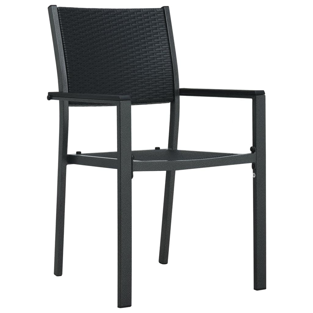 vidaXL 7-delige Tuinset zwart en wit