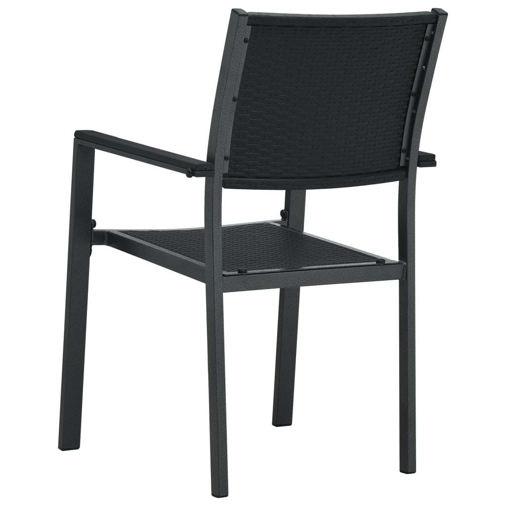 vidaXL 7-delige Tuinset zwart en wit