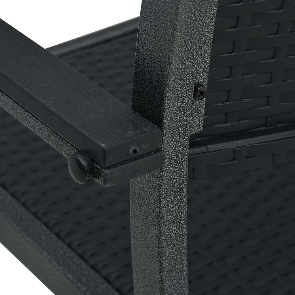 vidaXL 7-delige Tuinset zwart en wit