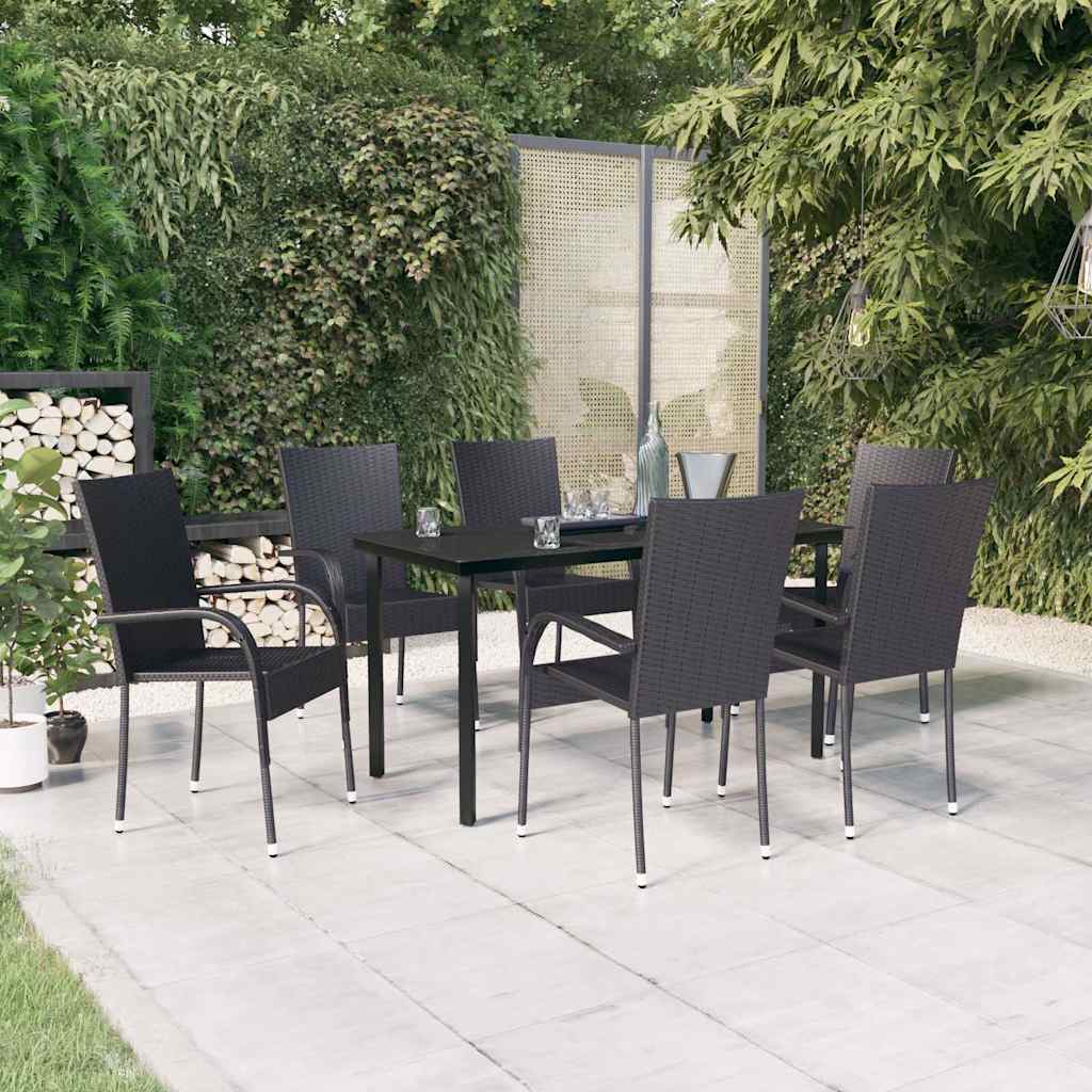vidaXL 5-delige Tuinset poly rattan grijs