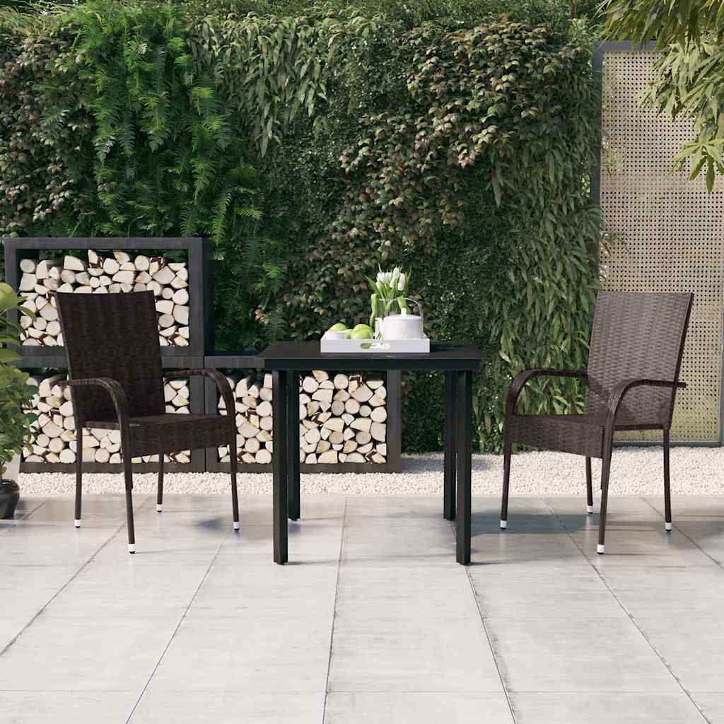 vidaXL 5-delige Tuinset poly rattan grijs