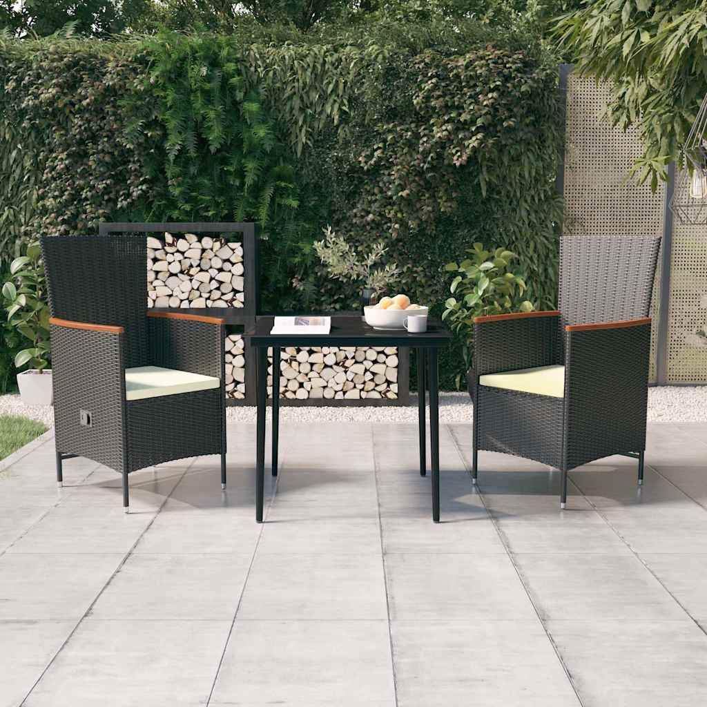 vidaXL 5-delige Tuinset met kussens grijs