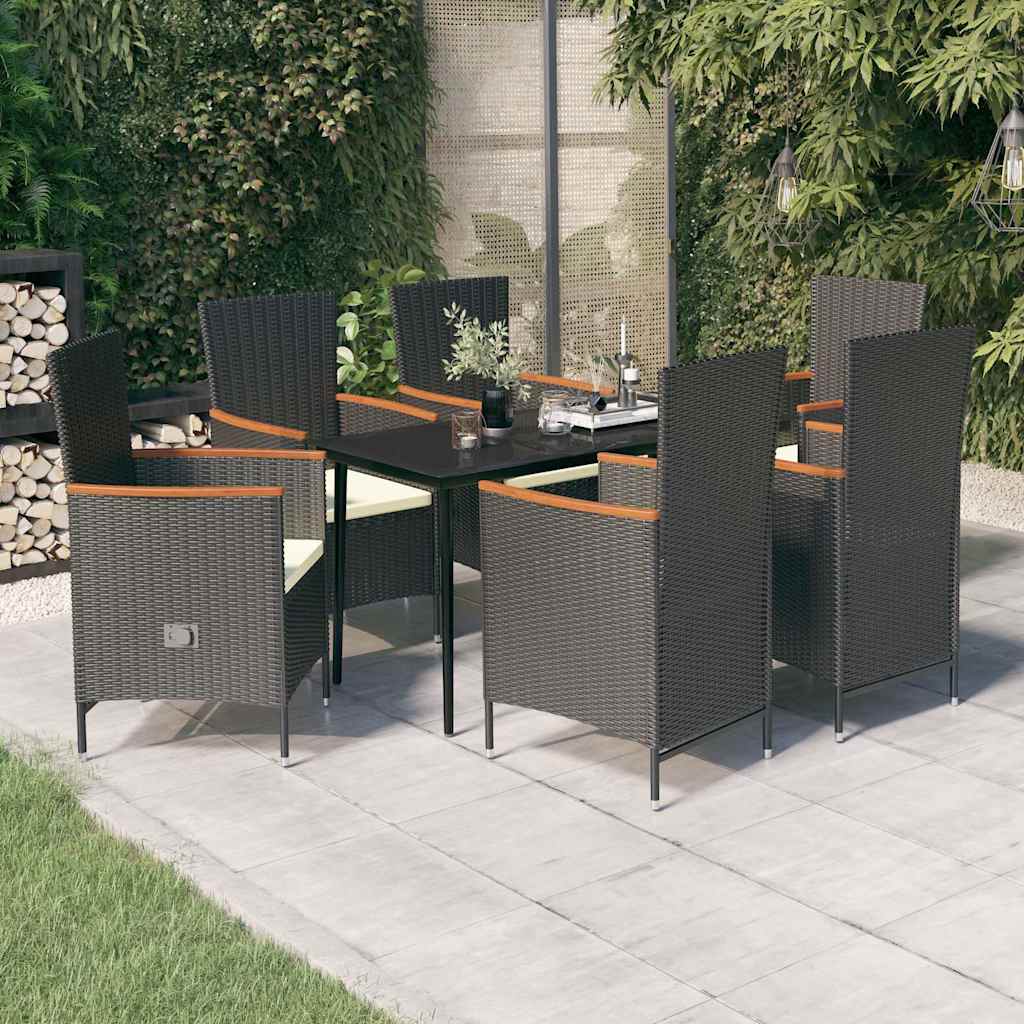 vidaXL 5-delige Tuinset met kussens grijs