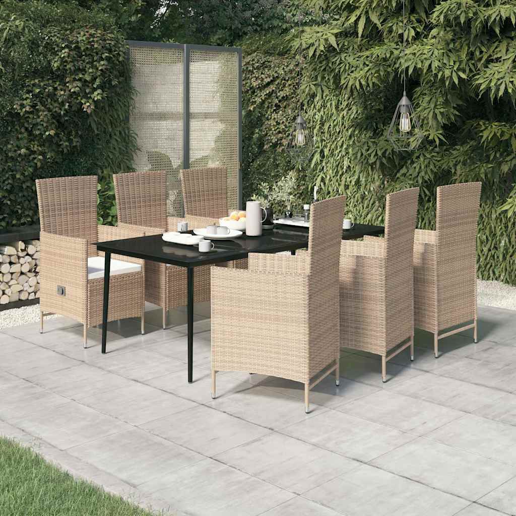 vidaXL 5-delige Tuinset met kussens grijs
