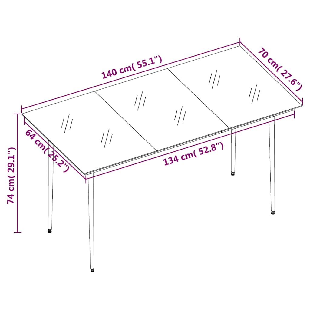 vidaXL 9-delige Tuinset met kussens beige