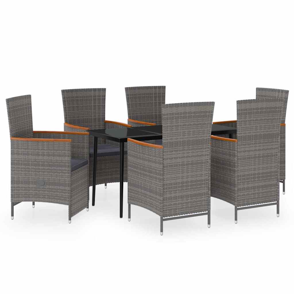 vidaXL 9-delige Tuinset met kussens beige